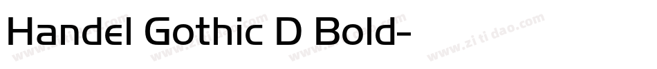 Handel Gothic D Bold字体转换